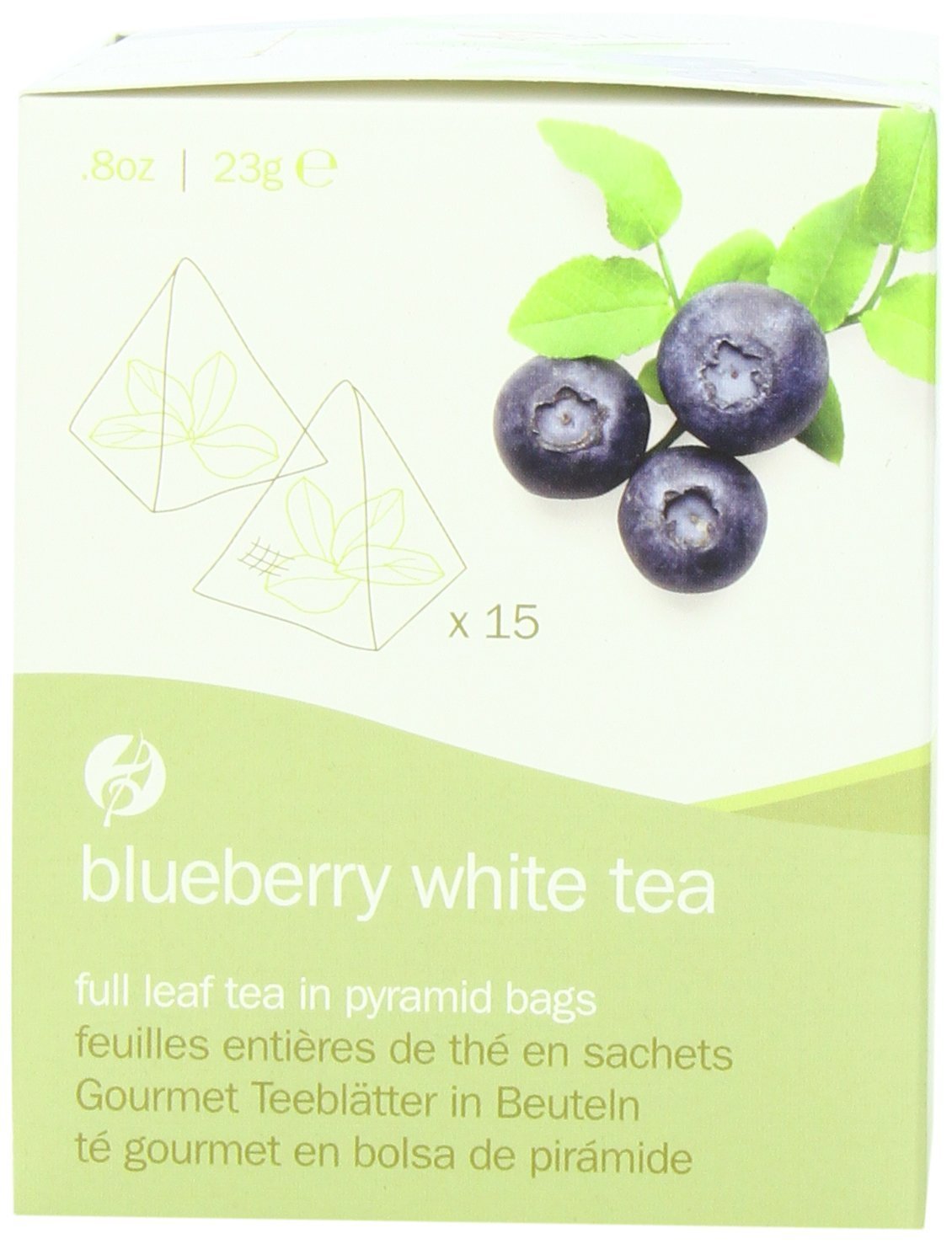 Adagio Teas Gourmet Tea Bags, Blueberry White, 15 Count