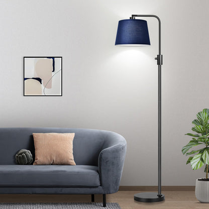 【Upgraded】 Dimmable Floor Lamp, 1000 Lumens LED Edison Bulb Included, Arc Floor Lamps for Living Room Modern Standing Lamp with Linen Shade, Tall Lamp for Bedroom Office Dining Room- Black