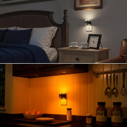 Briignite Night Light, Night Lights Plug into Wall, Soft White LED Nightlight for Kids, Adjustable Brightness 0-100LM, Dusk to Dawn Sensor, Soft Light for Bedroom, Hallway, Nursery, 2 Pack