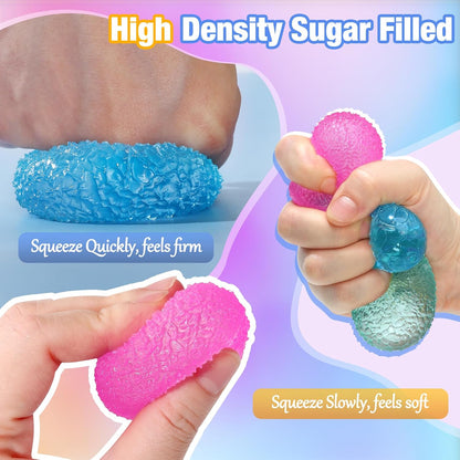 Textured Mini Stress Balls 9 Pack Malt Sugar Squishy Fidget Toys
