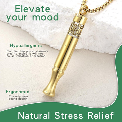 Quit Smoking Aid Necklace Stainless Steel Aromatherapy Diffuser (Rainbow)