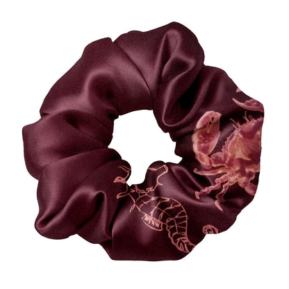 LILYSILK Silk Hair Scrunchies / Ties for Frizz & Breakage Prevention, 100% Mulberry, No Damage, Elastic ponytail Holders, 1Pc, Coffee - Colors B