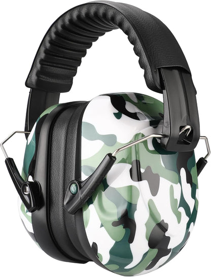 ProCase NRR 28dB Noise Reduction Ear Muffs, Foldable Adjustable Passive Noise Cancelling Headphones for Adults Kids Autism, Hearing Protection for Shooting, Construction, Mowing, Studying -Black - Colors A