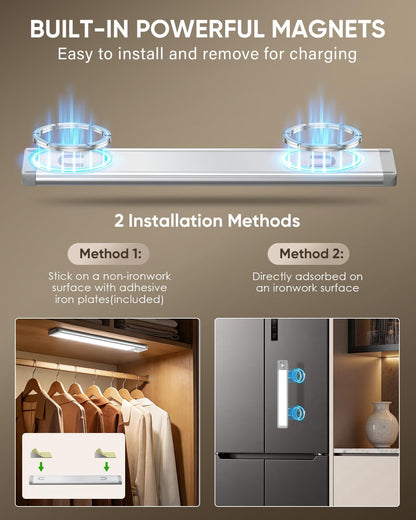 MCGOR 10inch Under Cabinet Lighting, Wireless Motion Sensor Light
