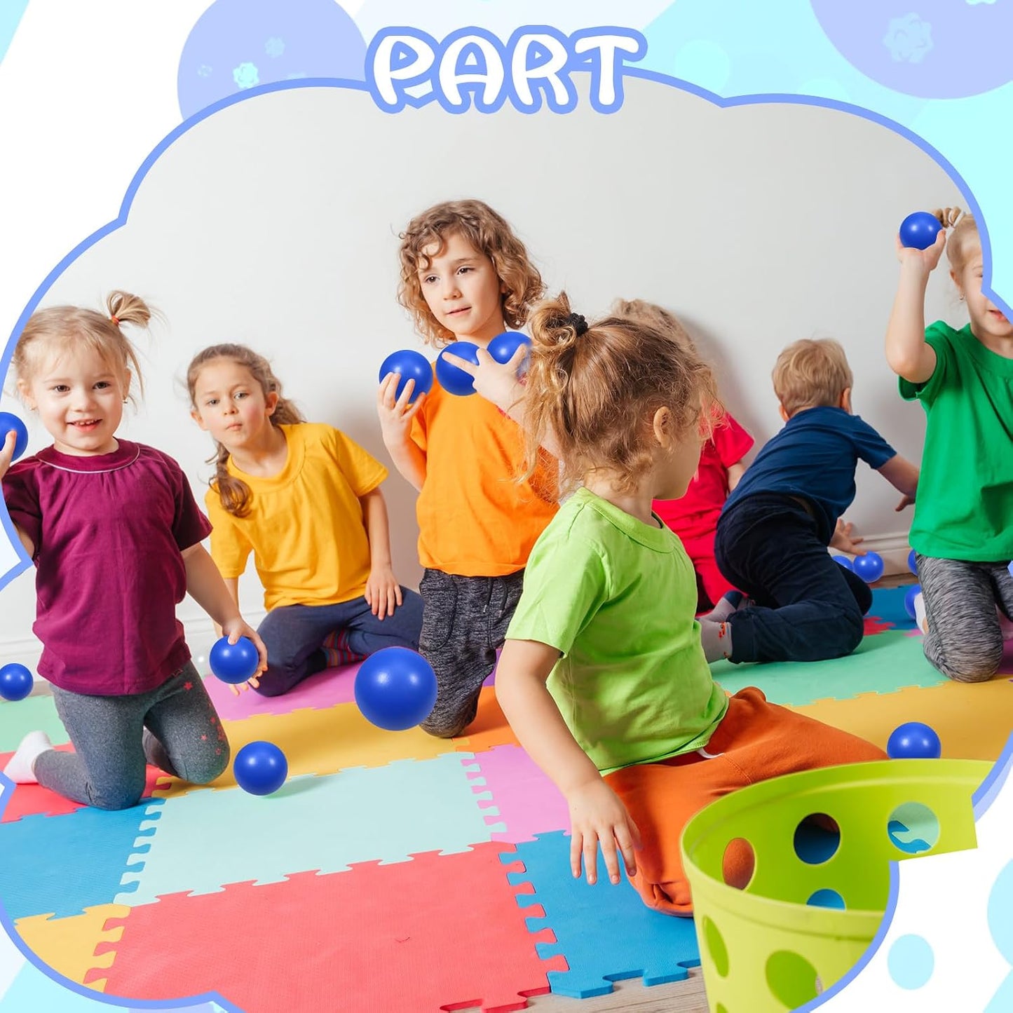 12 Pcs Blue Foam Stress Ball Squeeze Stress Relief Balls for Kids and Adults Hand Exercise Sensory Relief Toys for Anxiety ADHD Autism （Blue）