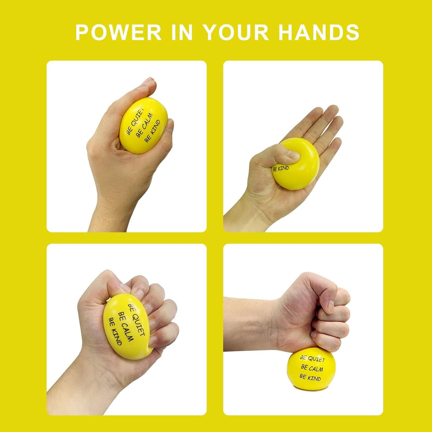 ALMAH Motivational Stress Balls for Kids and Adults (6 Pack)