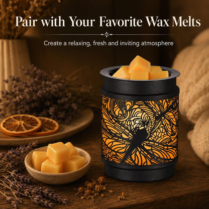 kobodon Wax Melt Warmer Metal Wax Warmer for Scented Wax Electric Fragrance Candle Oil Burner 2 in 1 Wax Melts as Gifts for Moms Grandma Women Girls(Sunflower)