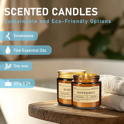 36 Pack Scented Candles Set for Home, Relaxing Stress Relief, Aromatherapy - Natural Soy Wax and Fragrance - Gifts for Women, Mom, Best Friend, Wife, Birthday