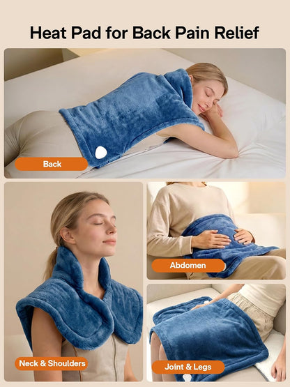 ALLJOY Heating Pad for Neck and Shoulders and Back Pain Relief