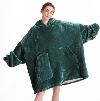 Aemicion Strawberry Blanket Hoodie,Oversized Sherpa Wearable Hooded Blanket,Warm Cozy Sweatshirt Gifts for Women Girls Adult