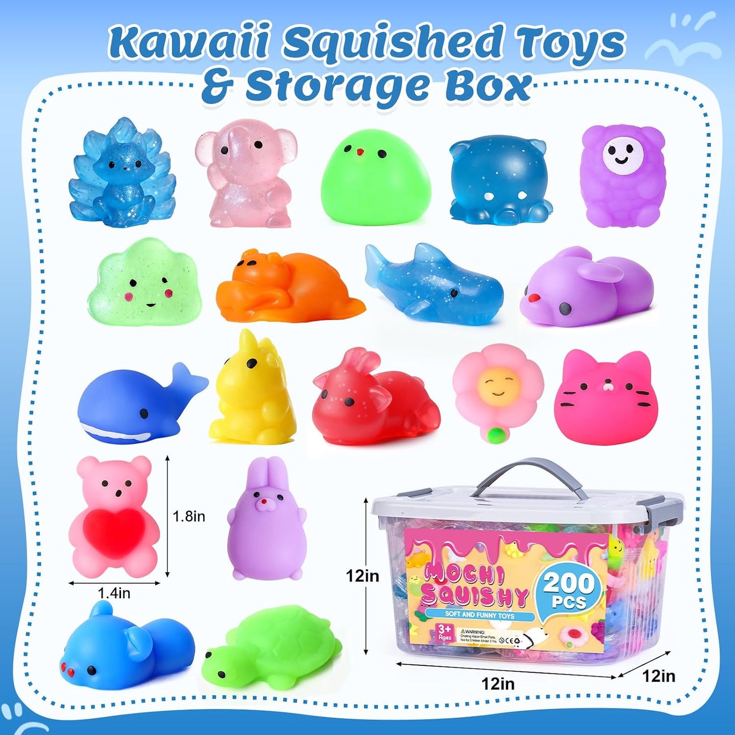 4 Pack Stress Cube, Slow Rising Ice Cube Stress Balls for Adults Kids, Sensory Fidget Toy for Anxiety Relief, Square Shape Squishy Balls for Classroom Prizes, Cube Squishy for Party Favors