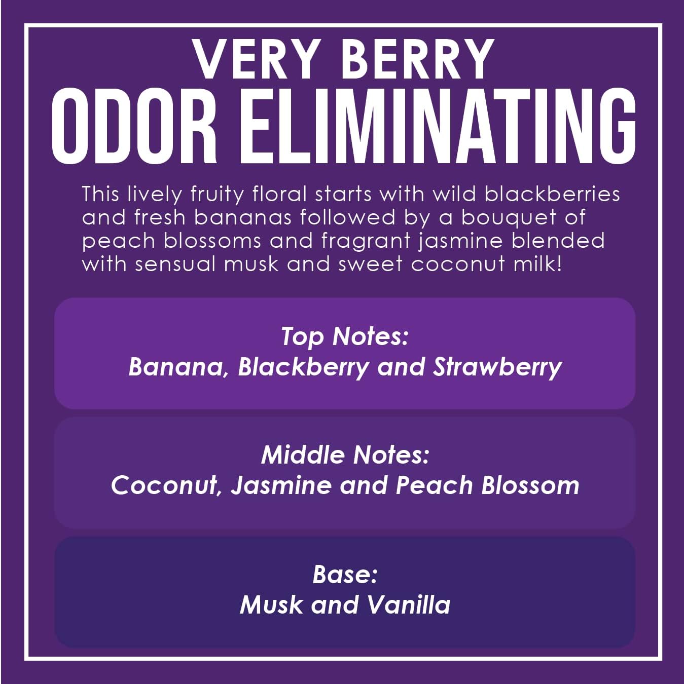 Vanilla Bean Odor Eliminating Highly Fragranced Candle - Eliminates 95% of Pet, Smoke, Food, and Other Smells Quickly - Up to 80 Hour Burn time - 12 Ounce Premium Soy Blend - Colors B