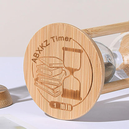 Hourglass 15 Minute,Wood Sand Timer 15 Min, Unbreakable Sandglass,Sand Watch for Study,Yoga,Cooking,Desk Decor & Gift,White