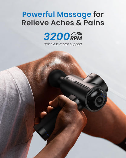 RENPHO Active Thermacool Massage Gun Deep Tissue with Heat and Cold, FSA Eligible, Back Massager for Muscle Relief, HSA, Percussion Body Masajeador for Men Women Athletes, Portable with Case