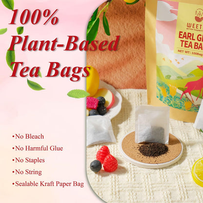 WT WEETEE Earl Grey Tea Bags 100 Count, Black Tea Flavored with Bergamot