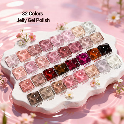 JODSONE Gel Nail Polish Kit 60 PCS with U V Light Soak off Base Top Coat 55 Shine Colors Gel Nail Kit Bright and Dark Brown Wine Red Series Manicure Set for Women and Girls