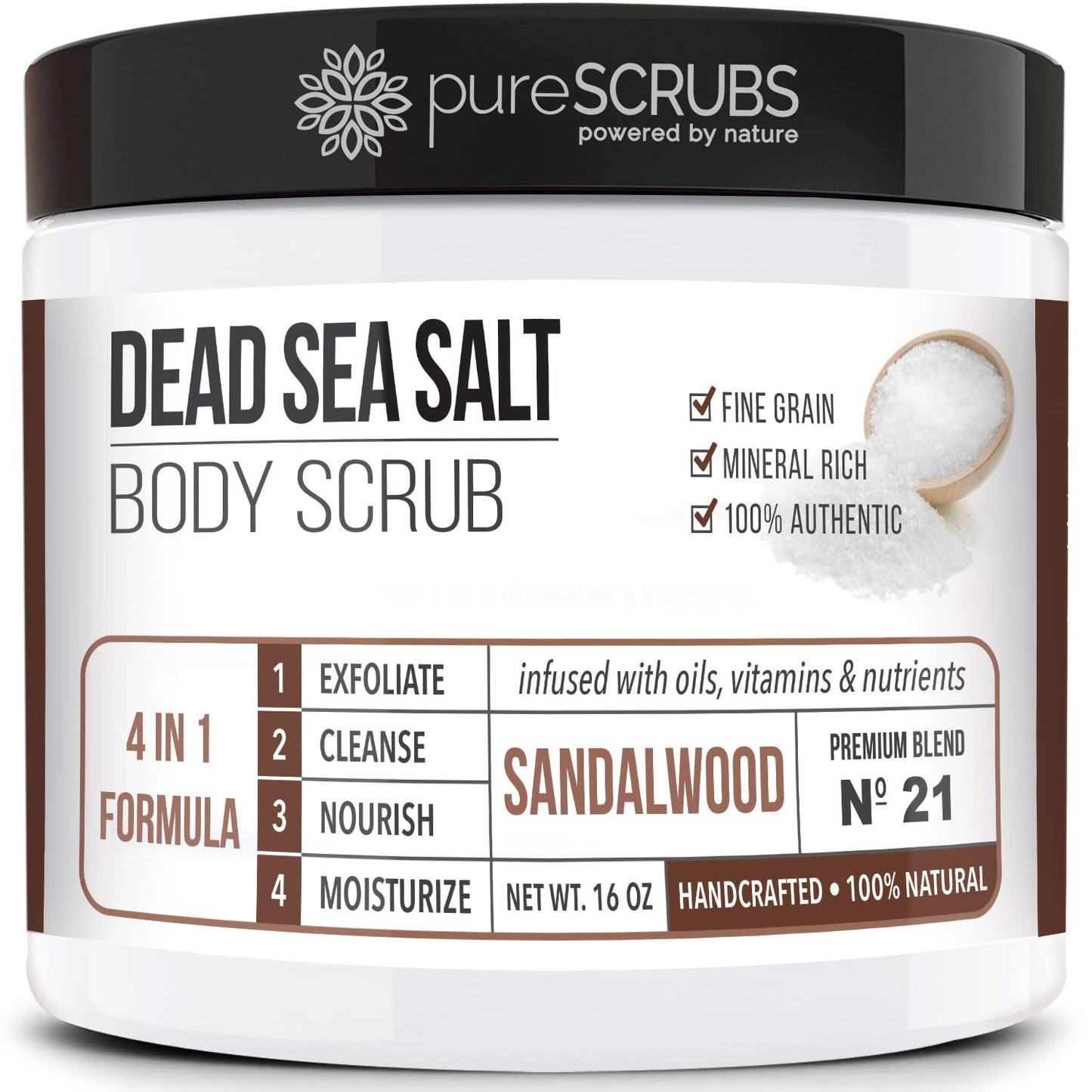 pureSCRUBS Premium Cucumber Body Scrub Set, Exfoliating Dead Sea Salt Scrub | Ultra Skin Smoothing, Deeply Moisturizing, Shower Scrub for Women, Softens Rough, Dry Skin, Includes Loofah, Spoon & Soap