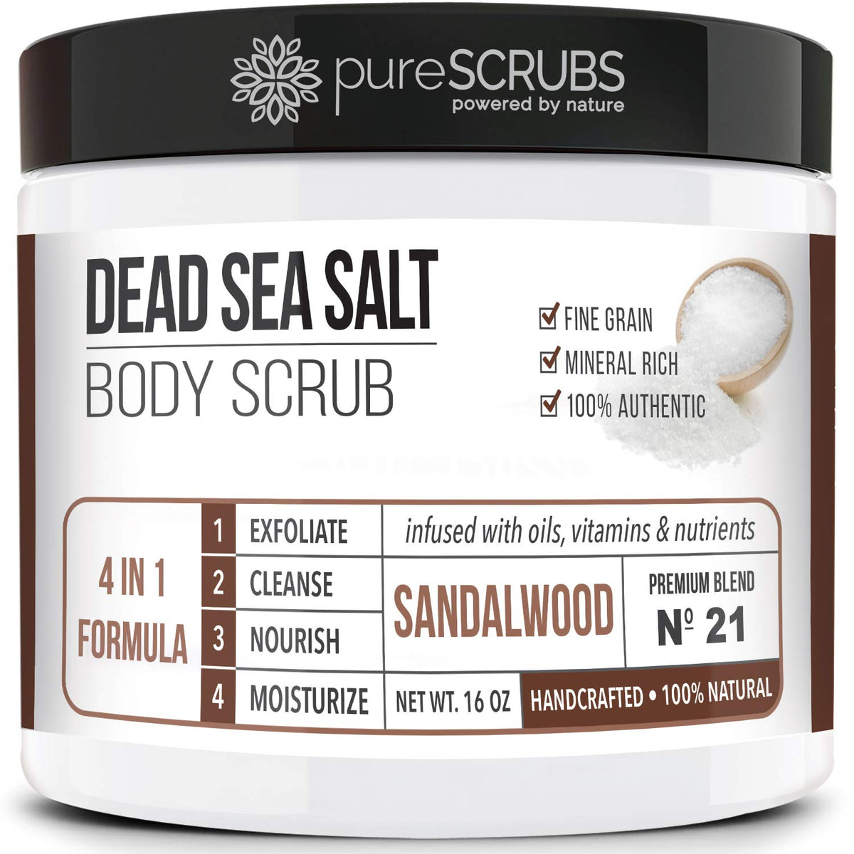 pureSCRUBS Premium Cucumber Body Scrub Set, Exfoliating Dead Sea Salt Scrub