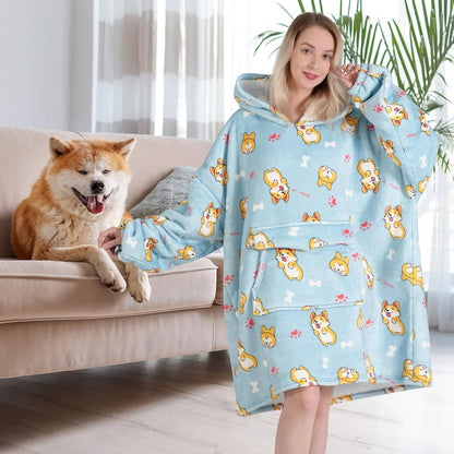 Fiosnow Sun and Moon Blanket Hoodies for Women and Men Adult Oversize Wearable Blanket Hoodies for Soft and Warm