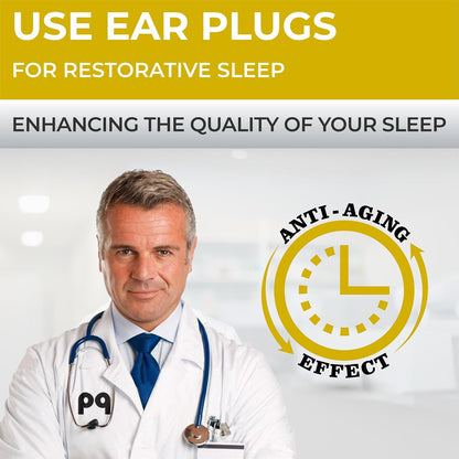 Peace&Quiet | PQ Wax Ear Plugs for Sleeping, Swimming - Soft Noise Cancelling Silicone Gel Wax Earplugs for Sleep and Swimmers, Sound Blocking Level of 32 Db, Color: Blue