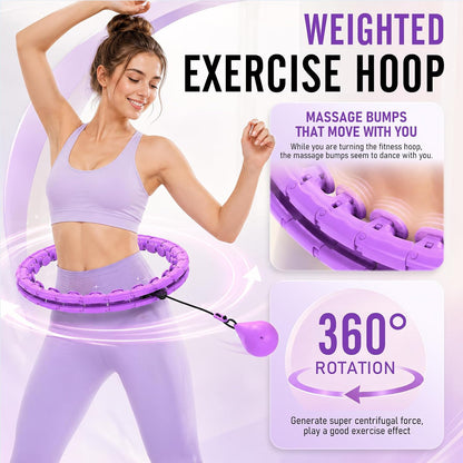 JKSHMYT Weighted Hula Circle for Adults Weight Loss, Infinity Fitness Hoop