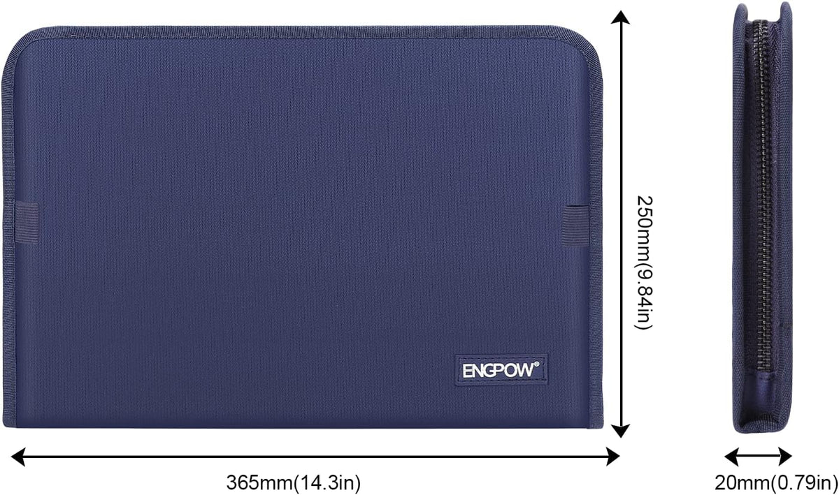 ENGPOW Expanding File Folder,Fireproof 13 Pockets Document Organizer Bag