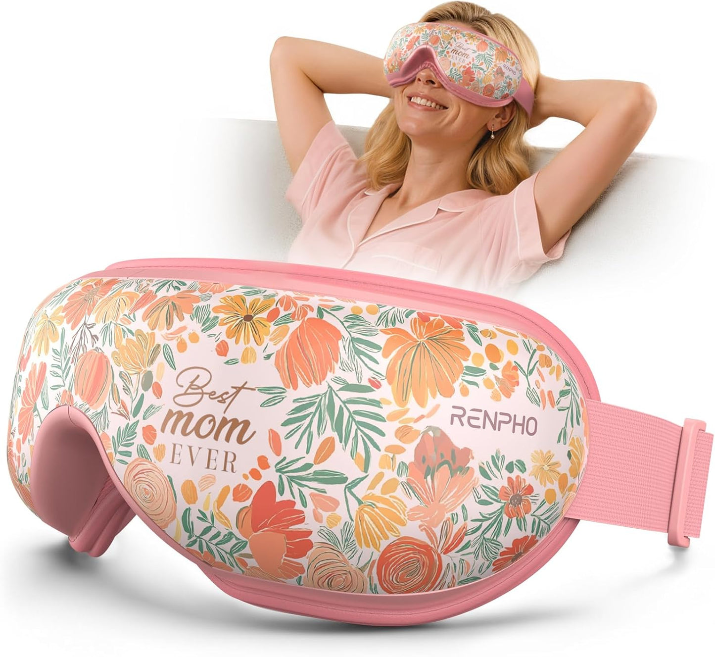 RENPHO Eyeris 1 Eye Massager with Heat, FSA Eligible HSA, Heated Eye Mask for Head Tension, Eye Strain & Screen Fatigue, Birthday Gifts for Men and Women