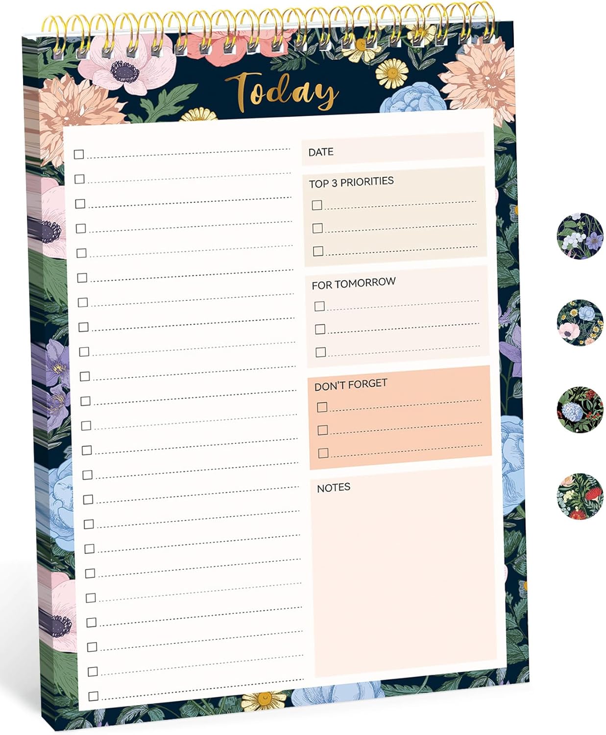 Taja To Do List Notepad - To Do List Notebook for Work with 52 Sheets, 9.8" x 6.5", Undated Daily Planner Perfect for Daily Tasks and Goal Setting, Notepad Suitable for Office, Home & School - Violet Dream