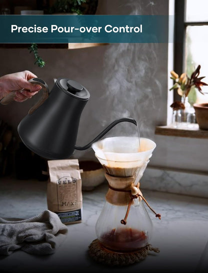 INTASTING Gooseneck Electric Kettle with ±1℉ Temperature Control 0.9 Liter