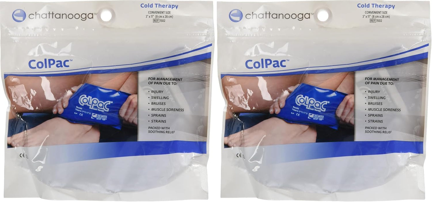 Chattanooga ColPac - Reusable Gel Ice Pack - Black Polyurethane - Standard - 10 in x 13.5 in - Cold Therapy - Knee, Arm, Elbow, Shoulder, Back - Aches, Swelling, Bruises, Sprains, Inflammation