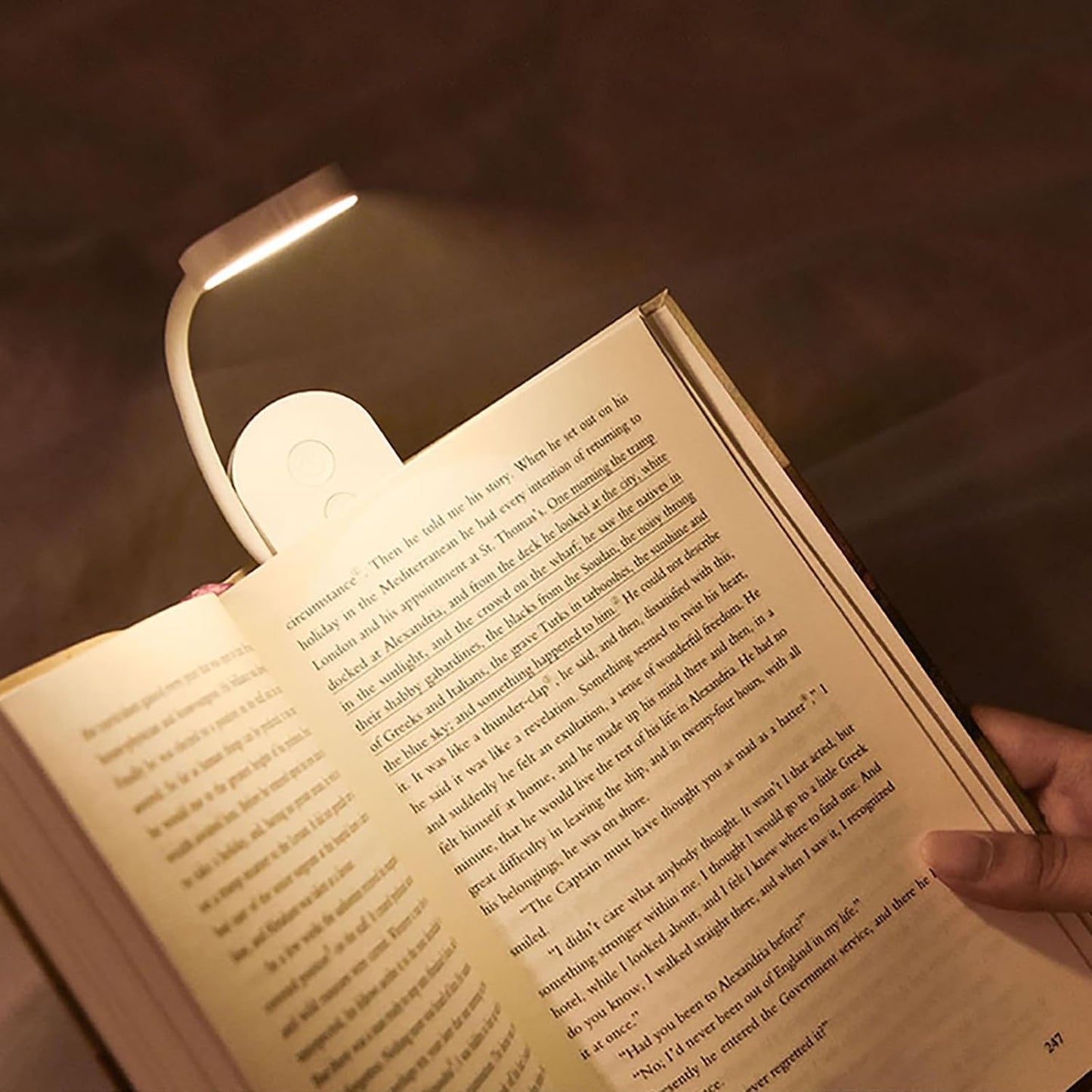 Choudao Rechargeable Book Light, Portable Reading Light,Black