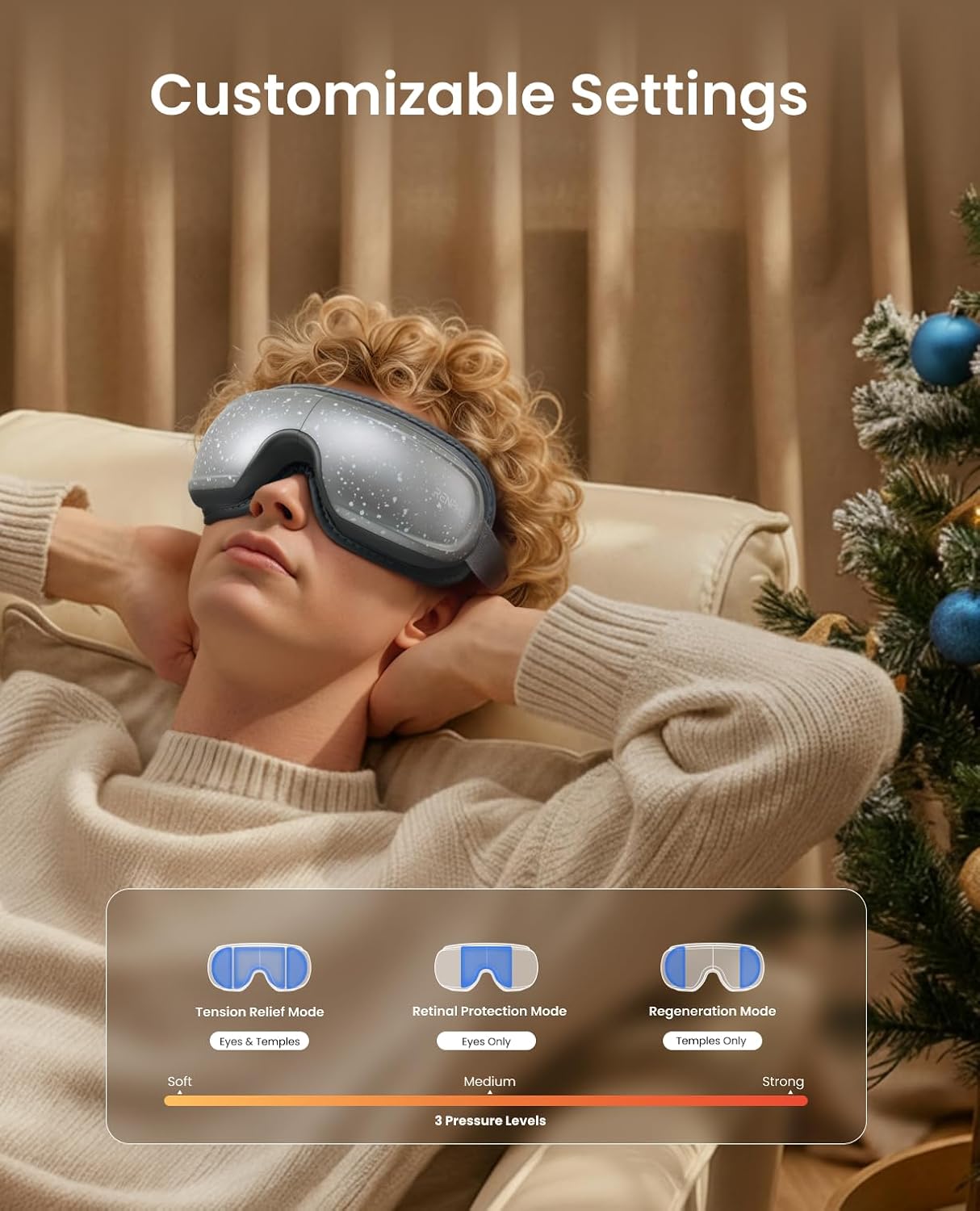 RENPHO Eyeris 3 Eye Massager with Heat and Cooling, Massaging Eye Mask