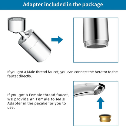 Hibbent NSF/ANSI/CAN 61 & cUPC Certified Faucet Aerator, Chrome