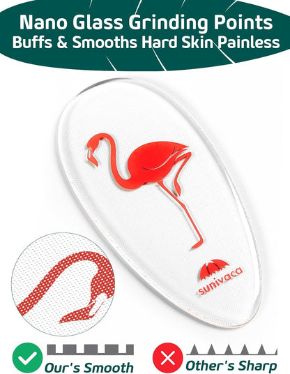 Glass Foot File Callus Remover for Feet, Heel Scraper, Pumice Stone, Diabetic Feet Scrubber Dead Skin Remover for Feet Professional Pedicure Tools | Diabetic Foot Scrubber | Nano-Glass | Safe, Effective Yet Gentle | Seamless ,Hygienic, Durable