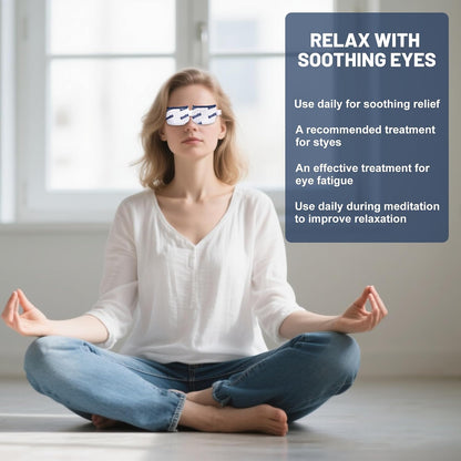 Microwavable Heated Eye Mask for Dry Eyes, White, 1 Pack