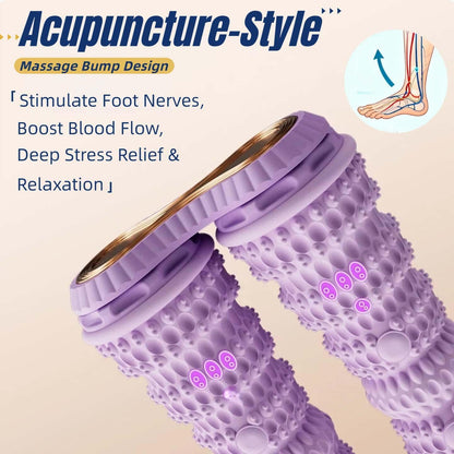 Foot Massage Ball & Foot Roller 3-in-1 Set, Plantar Fasciitis Relief, Portable Dual-Roller Massager, Stimulates & Activates Plantar Nerves, Relieves Foot Pain and Soreness, Improves Blood Circulation