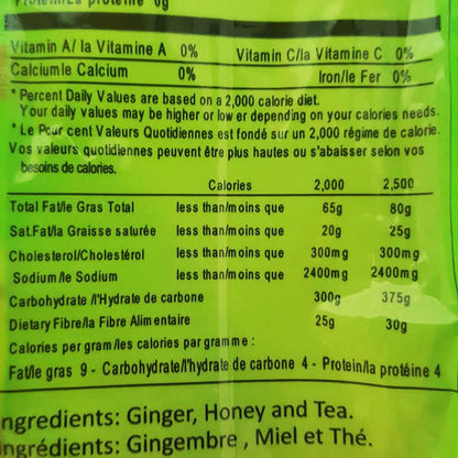 Honsei Instant Ginger Honey Tea (30 Sachets) 18G/0.63oz- Product of Singapore