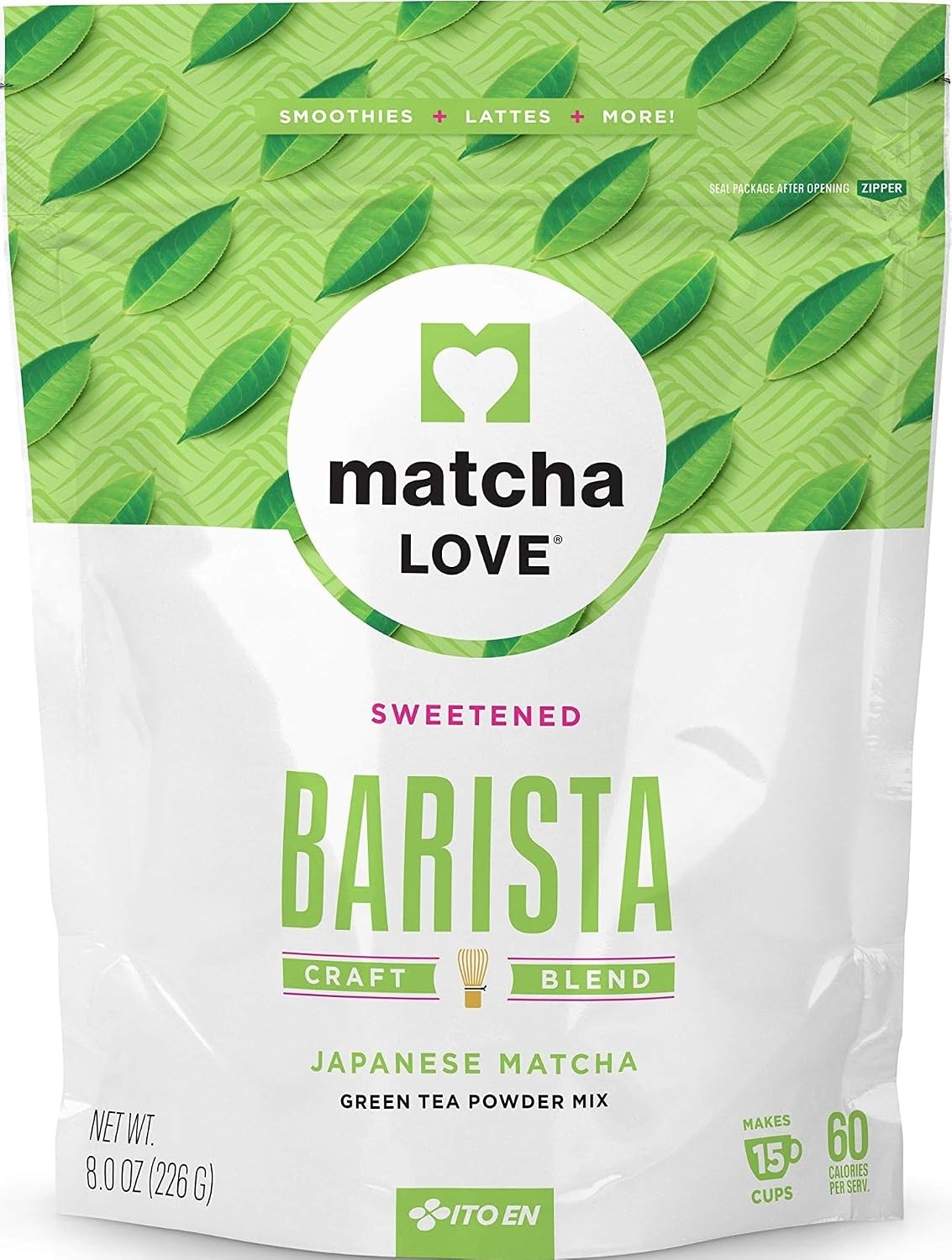 Matcha Love Green Tea Powder Packet, Sweetened, 8 Ounce