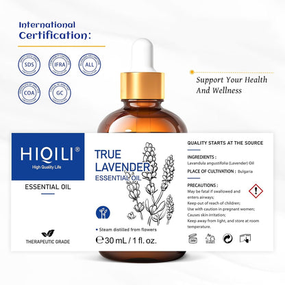 HIQILI Lavender Essential Oil for Diffuser, Aromatherapy & Air Freshening