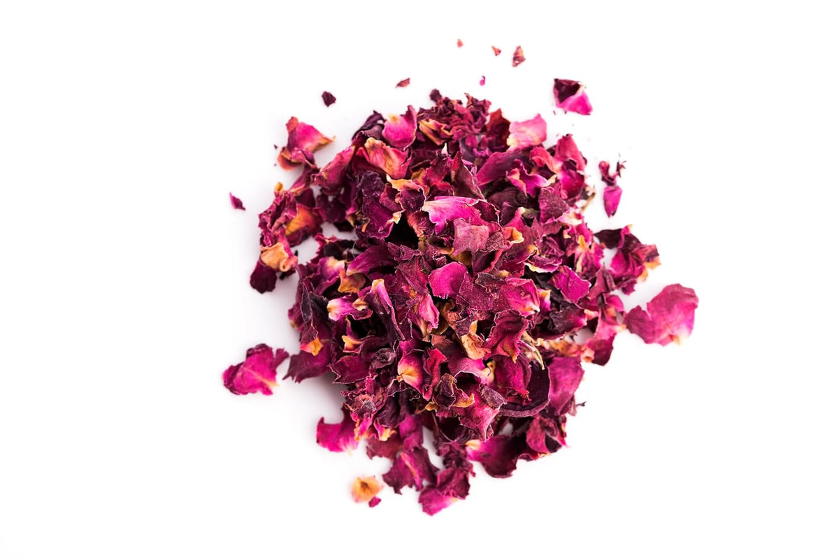 Organic Culinary Rose Petals, 12 oz, Dried, Edible for Tea and Bath