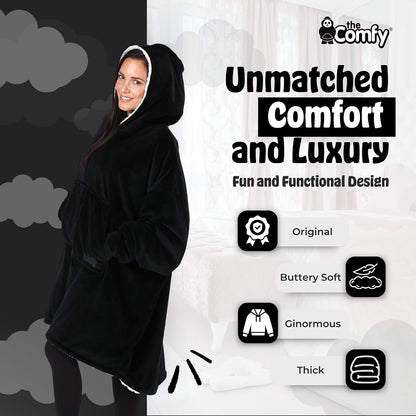 THE COMFY Original | From Shark Tank | Patented | Oversized Sherpa Wearable Blanket Hoodie| Gift for Women & Men | One Size