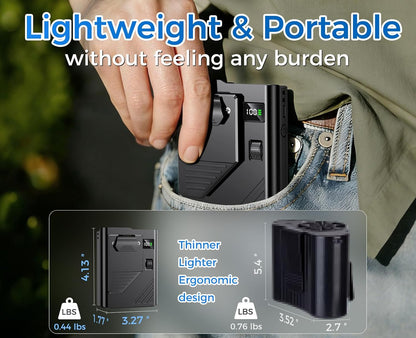 Portable Waist Fan 100 Speed Neck fan Clip on Fan with LED Display