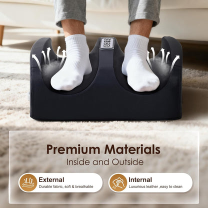Black Foot Massager with Heat Electric Foot and Calf Massager with Roller Deep Shiatsu Feet Massage for Plantar Fasciitis Neuropathy & Pain Relief Gifts for Women & Men