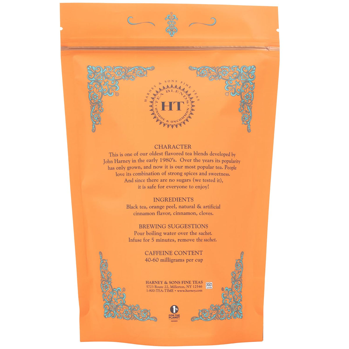 Harney & Sons Hot Cinnamon Sunset Black Tea Sachets, 25 Count