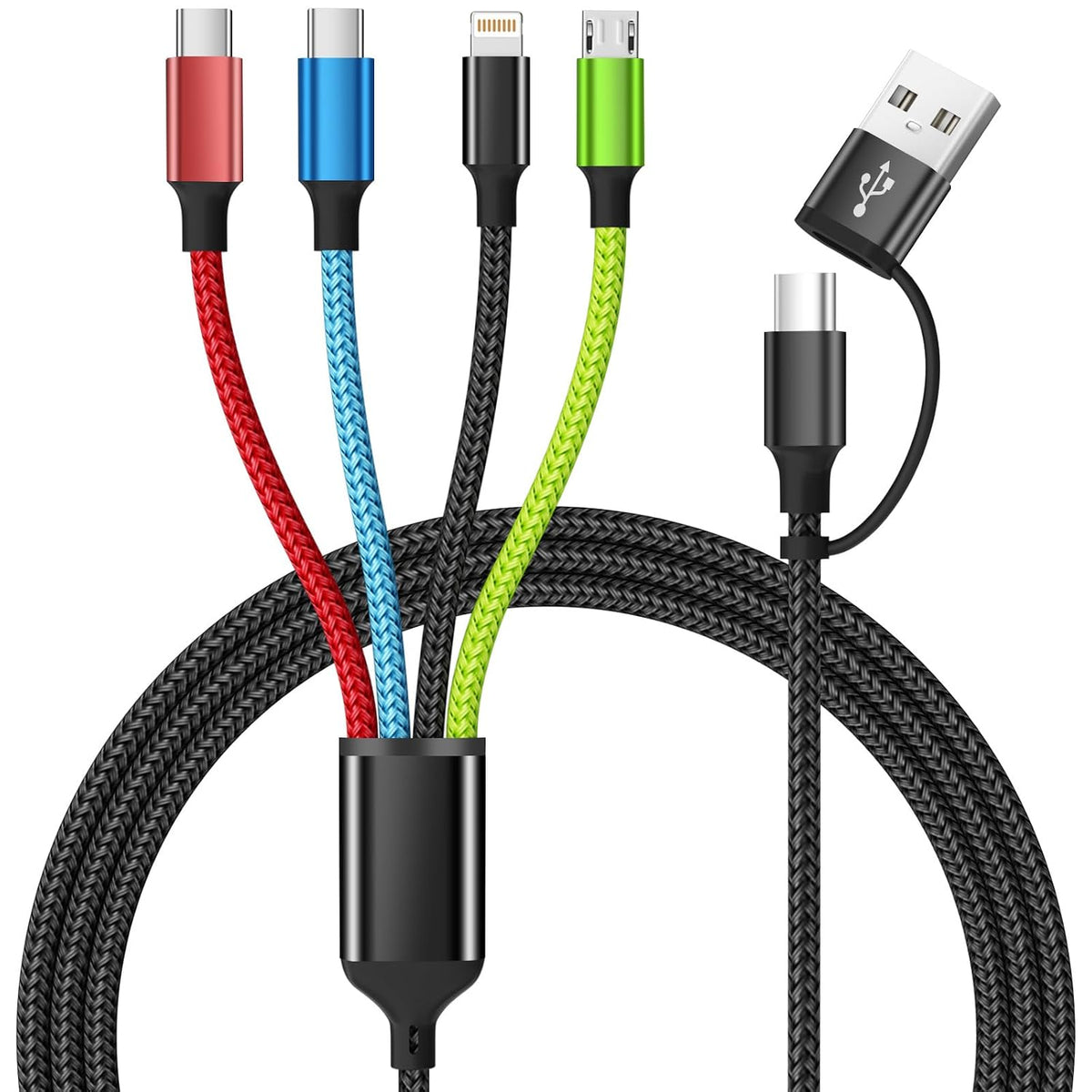 4 in 1 Multi Charging Cable, 5FT Charging Cords for Multiple Devices