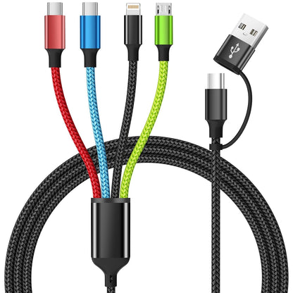 4 in 1 Multi Charging Cable, 5FT Charging Cords for Multiple Devices