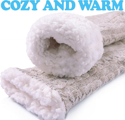 SDBING Women's Winter Super Soft Warm Cozy Fleece Lined Fuzzy Slipper Socks with Grippers