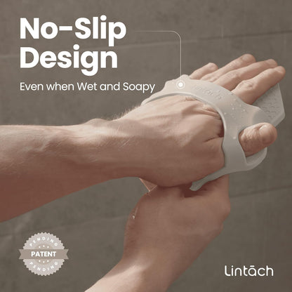 Silicone Shower Scrubber for Body – Exfoliating Loofah Alternative, Zinc & Silver-Infused, Hygienic & Gentle for Sensitive Skin, Durable & Long-Lasting Body Scrubber for Men - Sky Blue