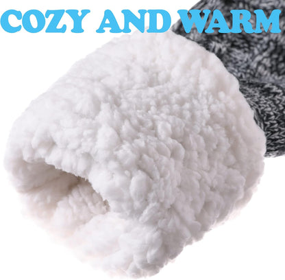 SDBING Women's Winter Super Soft Warm Cozy Fleece Lined Fuzzy Slipper Socks with Grippers