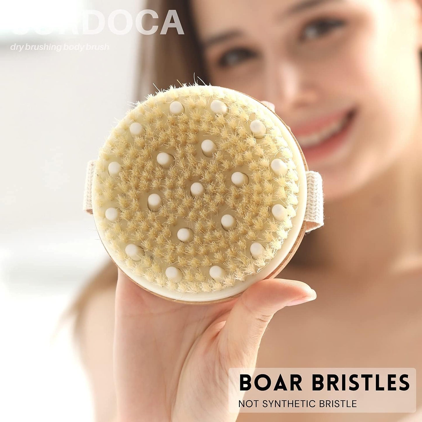 SURDOCA Dry Brush, Body Exfoliating Scrubber, Bath Shower Brushes for Improve Circulation, Cellulite and Lymphatic Remover